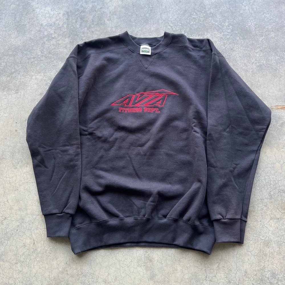 Vintage 90s Avia fitness dept black and red sweater Tultex tag large
